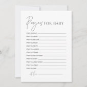 ベビーシャワー祈りの言葉カード用ハーローアドバイス 招待状 (正面)