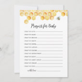 ベビーシャワー祈りの言葉カード用CALLAビーアドバイス 招待状 (正面)