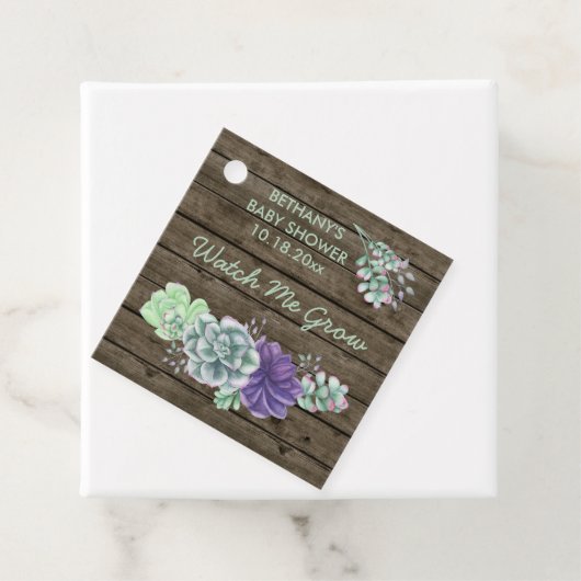 ベビーシャワー私が多肉植物を成長素朴させるのを見る フェイバータグ (インサイチュ)