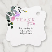 ベビーシャワー私が野生の花を成長するのを見てありがとう フェイバータグ (裏面)