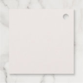 ベビーシャワー私たちは月の上にあるおもしろい 男女兼用 フェイバータグ (裏面)