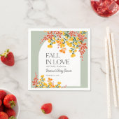 ベビーシャワー秋インラブオータムフローラベビー スタンダードカクテルナプキン (インサイチュ)