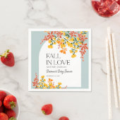ベビーシャワー秋インラブオータムフローラ スタンダードカクテルナプキン (インサイチュ)