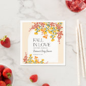 ベビーシャワー秋インラブオータムフローラ スタンダードカクテルナプキン (インサイチュ)