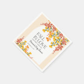 ベビーシャワー秋インラブオータムフローラ スタンダードカクテルナプキン (角)