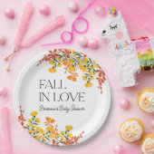 ベビーシャワー秋インラブオータムフローラ ペーパープレート (パーティー)