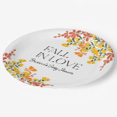 ベビーシャワー秋インラブオータムフローラ ペーパープレート (アングル)