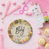 ベビーシャワー秋メープル葉パンプキンスサンフラワー ペーパープレート (パーティー)