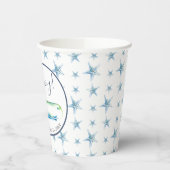 ベビーシャワー紙カップ水彩クジラ 紙コップ (左)