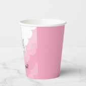 ベビーシャワー紙カップ"ドルフィンピンク" 8 oz. 紙コップ (左)