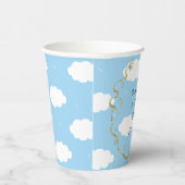 ベビーシャワー紙カップ"城金ゴールドシルバー" 8 oz. 紙コップ (右)