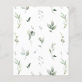 ベビーシャワー紙シート (裏面)