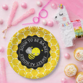 ベビーシャワー紙プレートとハニービーテーマ ペーパープレート (パーティー)