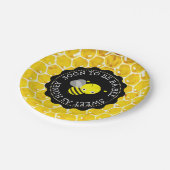 ベビーシャワー紙プレートとハニービーテーマ ペーパープレート (アングル)