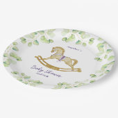 ベビーシャワー紙プレートとパタ魅力的ーン。 ペーパープレート (アングル)