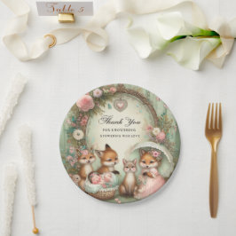 ベビーシャワー紙プレート大切動物 ペーパープレート