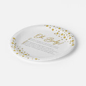 ベビーシャワー紙プレート ペーパープレート (アングル)