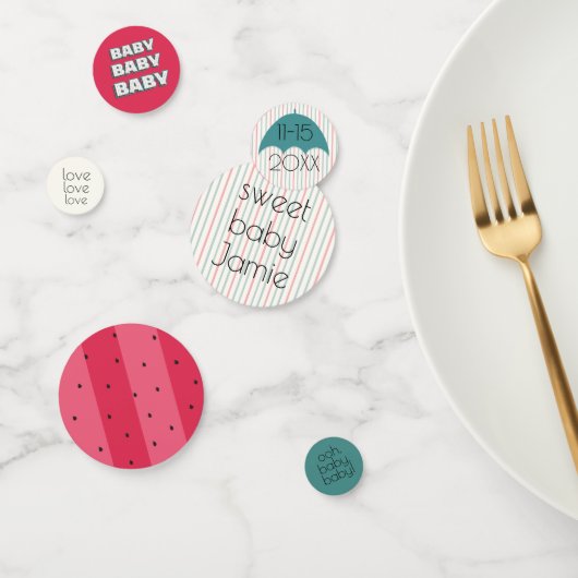 ベビーシャワー紙吹雪スイカピクニック コンフェッティ (グループ)