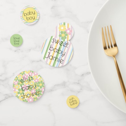 ベビーシャワー紙吹雪フローラピクニック コンフェッティ (グループ)