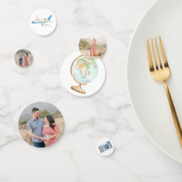 ベビーシャワー紙吹雪ワールドトラベルイラストレーション コンフェッティ