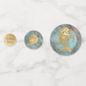 ベビーシャワー紙吹雪金ゴールドモンミーNベビードルフィンズ コンフェッティ (正面)