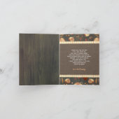 ベビーシャワー素朴秋カボチャありがとう サンキューカード (内部)