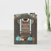 ベビーシャワー素朴秋カボチャありがとう サンキューカード (正面)