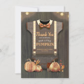 ベビーシャワー素朴秋カボチャかわいいサンキュー サンキューカード (正面)