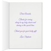 ベビーシャワー紫のフローラありがとう (内側 (右))