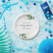 ベビーシャワー緑と金ゴールド ペーパープレート (パーティー)