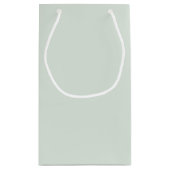 ベビーシャワー緑のトレンディー水の色の葉 スモールペーパーバッグ (裏面)