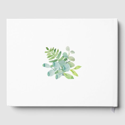 ベビーシャワー緑の水のカラーリース ゲストブック (裏面)