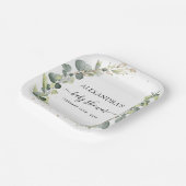 ベビーシャワー緑エレガントの水の色ボヘミア ペーパープレート (傾斜あり)