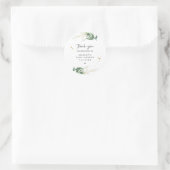 ベビーシャワー緑地と金ゴールドでドライブ ラウンドシール (バッグ)