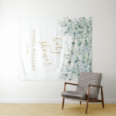 ベビーシャワー背景 – ユーカリ離れ タペストリー (インサイチュ(横))