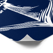 ベビーシャワー航海のいかりウェルカムネイビー ポスター (角)