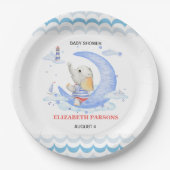 ベビーシャワー航海のテーマ ペーパープレート (正面)