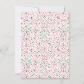 ベビーシャワー茶パーティー – ベビーガールII招待状 招待状 (裏面)