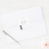 ベビーシャワー蔵書票シール スクエアシール (封筒)