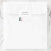 ベビーシャワー蔵書票シール スクエアシール (バッグ)