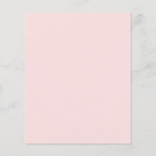 ベビーシャワー蝶の予算の招待 チラシ (裏面)