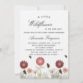 ベビーシャワー蝶レトロ贅沢 招待状 (正面)