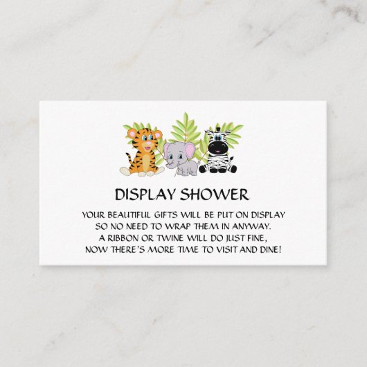 ベビーシャワー表示シャワー挿入筐体 エンクロージャーカード (正面)