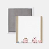 ベビーシャワー親ママパパ マグネット (正面/裏面)