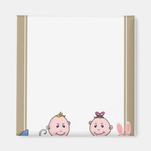 ベビーシャワー親ママパパ マグネット (正面)