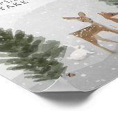 ベビーシャワー親善署名ウィンターボホウッドランド ポスター (角)