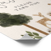 ベビーシャワー親善署名Boho Woodland ポスター (角)