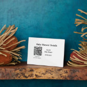 ベビーシャワー詳細QRコード ミニマル モダン ル フォトプラーク (側面)