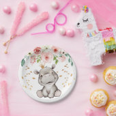 ベビーシャワー誕生日かわいいヒッポ紙プレート ペーパープレート (パーティー)