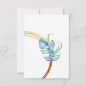 ベビーシャワー誕生日フォトパステルブルーリース 招待状 (裏面)